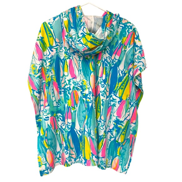 Lilly Pulitzer terry cover up poncho style pool beach summer cover up - Picture 5 of 8